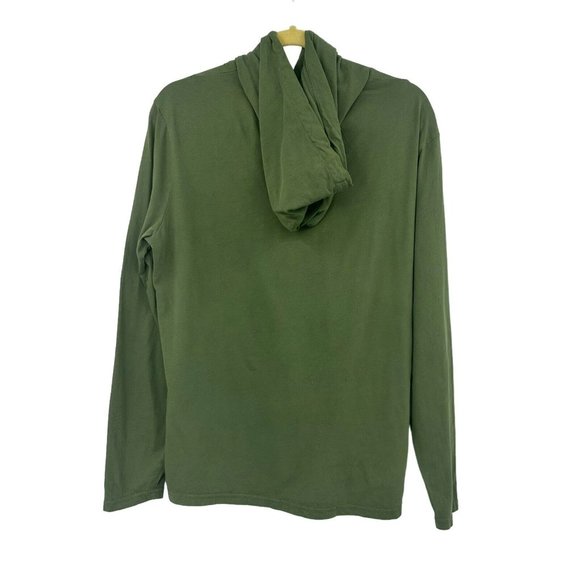 Polo Ralph Lauren Sz M Green Stacked Logo Graphic Print Hooded T-Shirt Hoodie - Picture 4 of 12